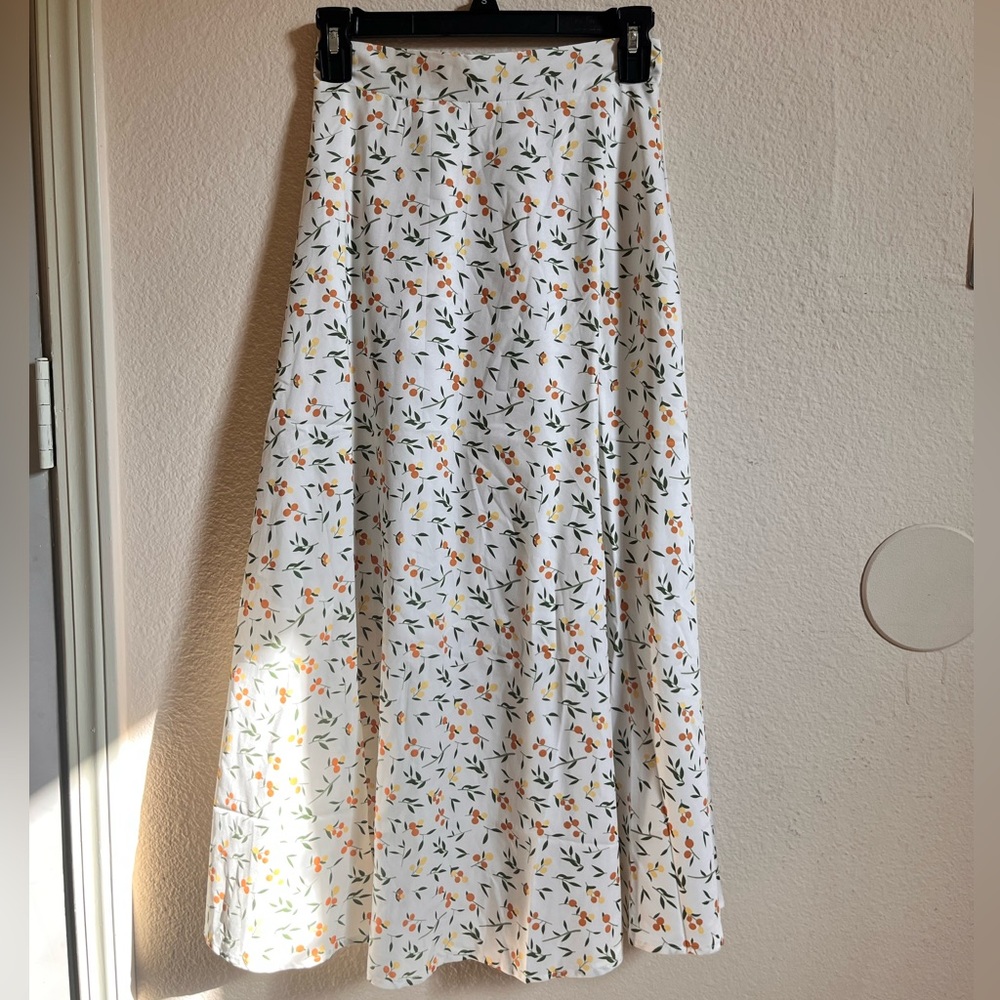 Floral Petal Lush Midi Skirt